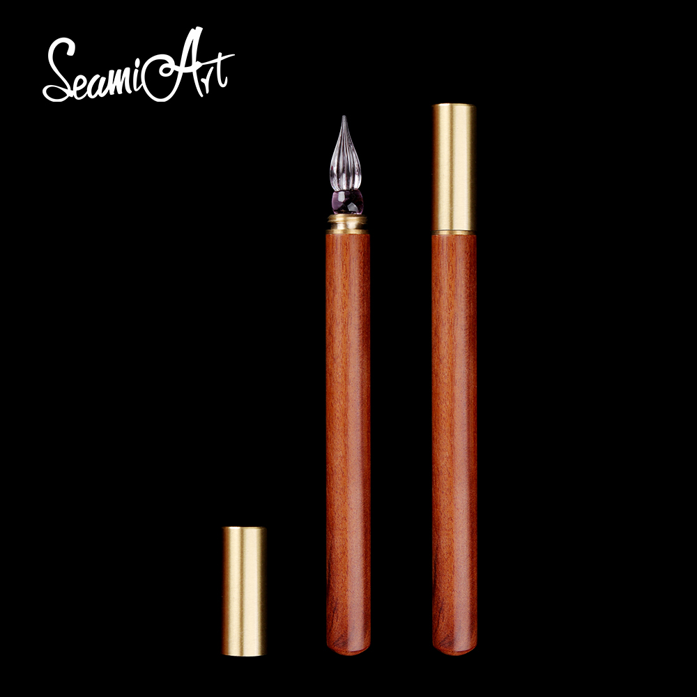 Writing Tools - SeamiArt 1 stuk glazen kroontjespen met