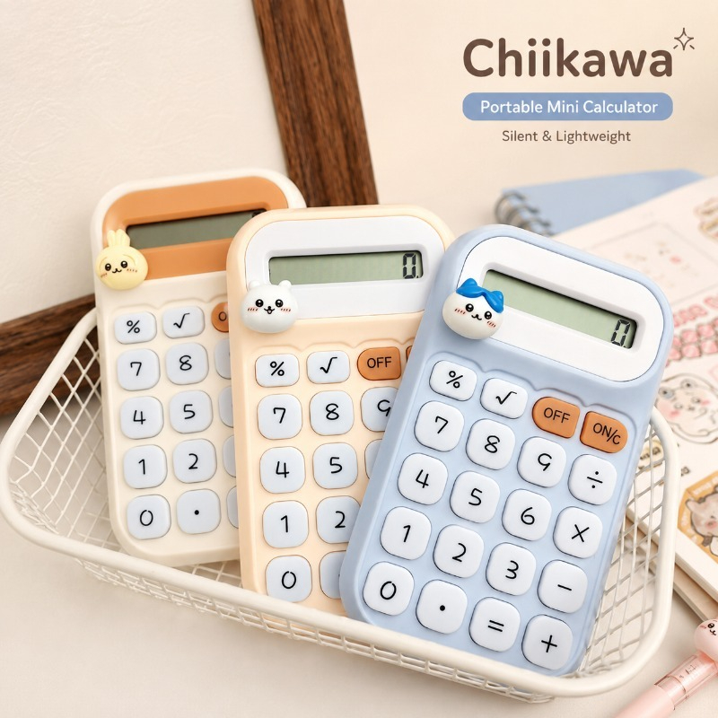 Scientific Calculator For Secondary School - Leuke Chiikawa draagbare mini-rekenmachine, stille, nauwkeurige,