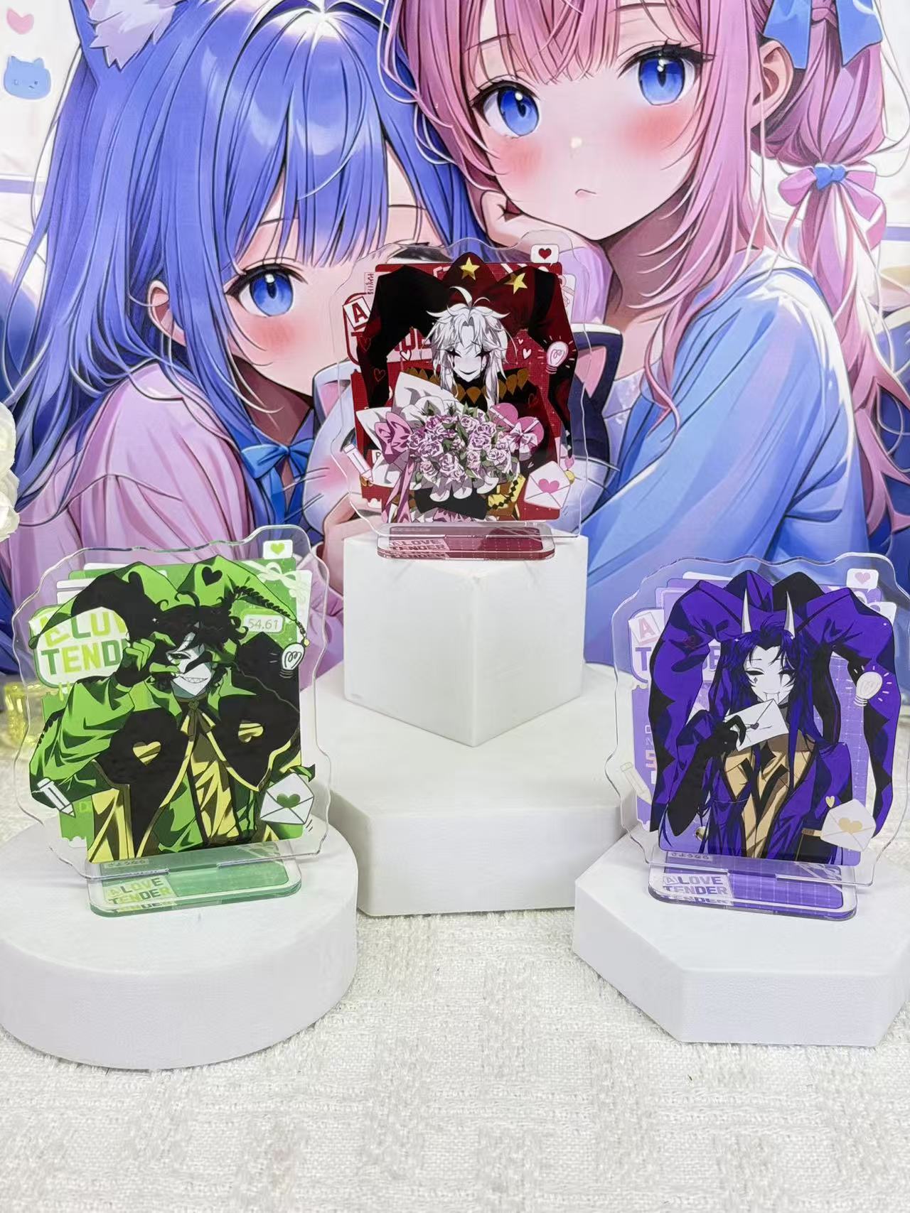 Desk Accessories - Anime-acrylfiguur, schattige displaystandaard voor personages, manga-artikelen,