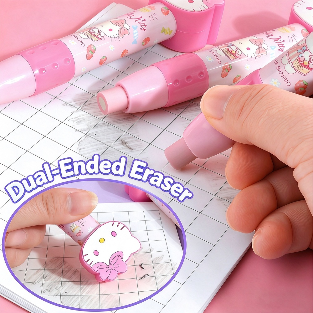 Echte Hello Kitty Melody 3D-ui - Retractable Eraser Pen Click recensie en prijs